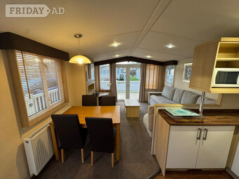 Sited Static Caravan with Hot Tub