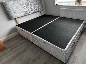 KING - SIDE LIFT DIVAN OTTOMAN BED WITH 20 INCH HB