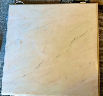 Marble Table Top  Coral Variegated  1  x 122 cm x 70 cm x 9 cm