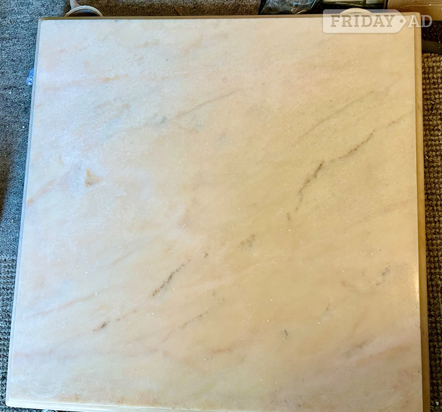 Marble Table Top  Coral Variegated  1  x 122 cm x 70 cm x 9 cm in Eastbourne