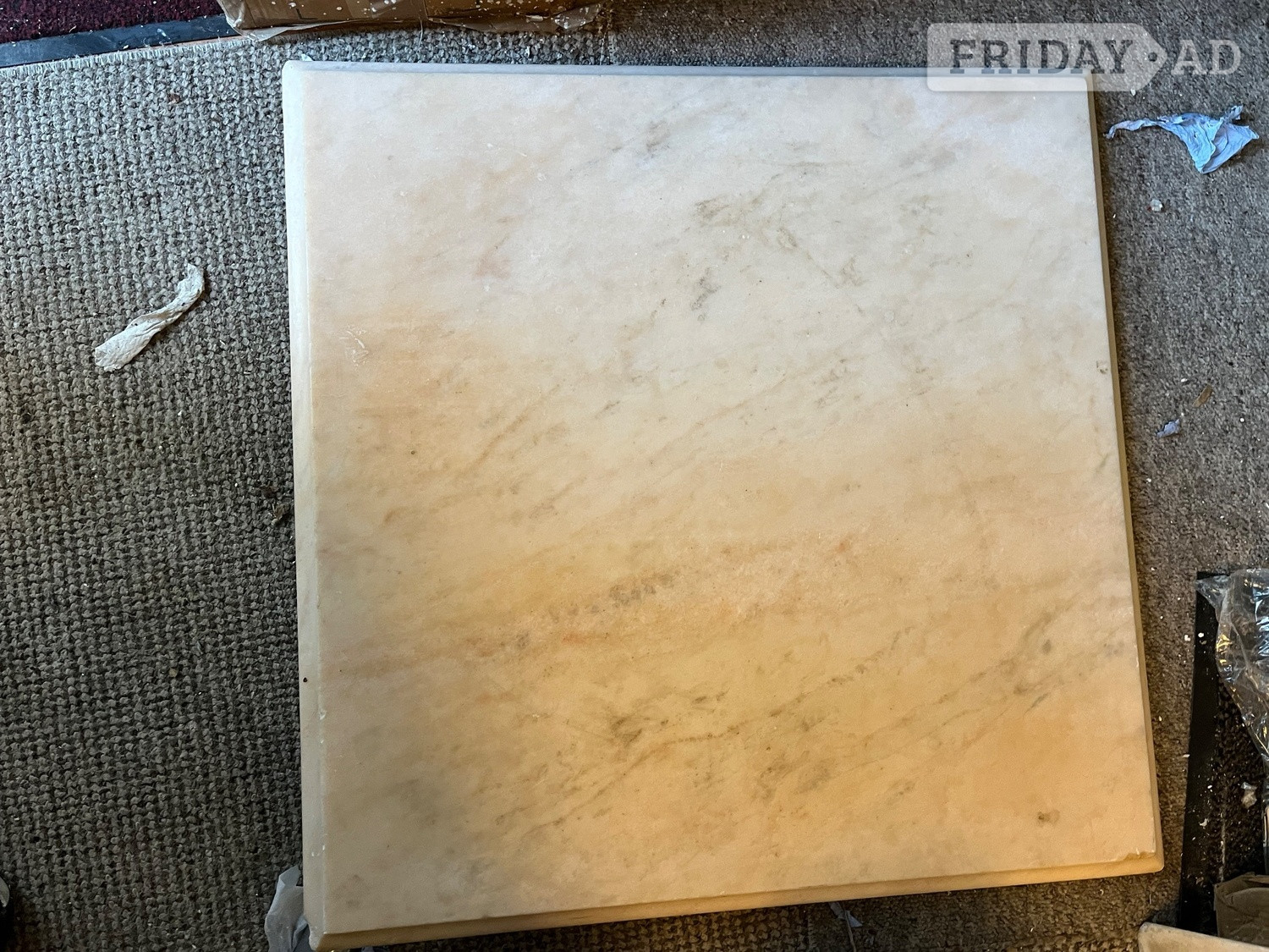 Marble Table Top  Coral Variegated  1  x 122 cm x 70 cm x 9 cm