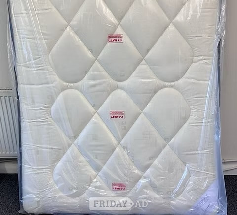 Rotherham Double pinemaster mattress with divan base and Hb