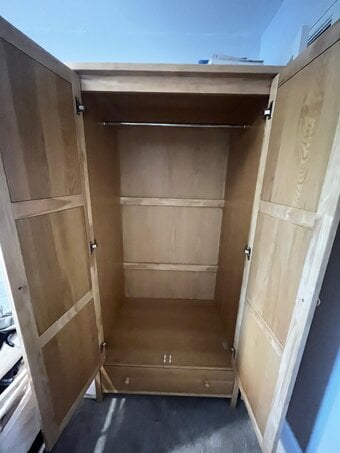 Wardrobe Solid Light Wood