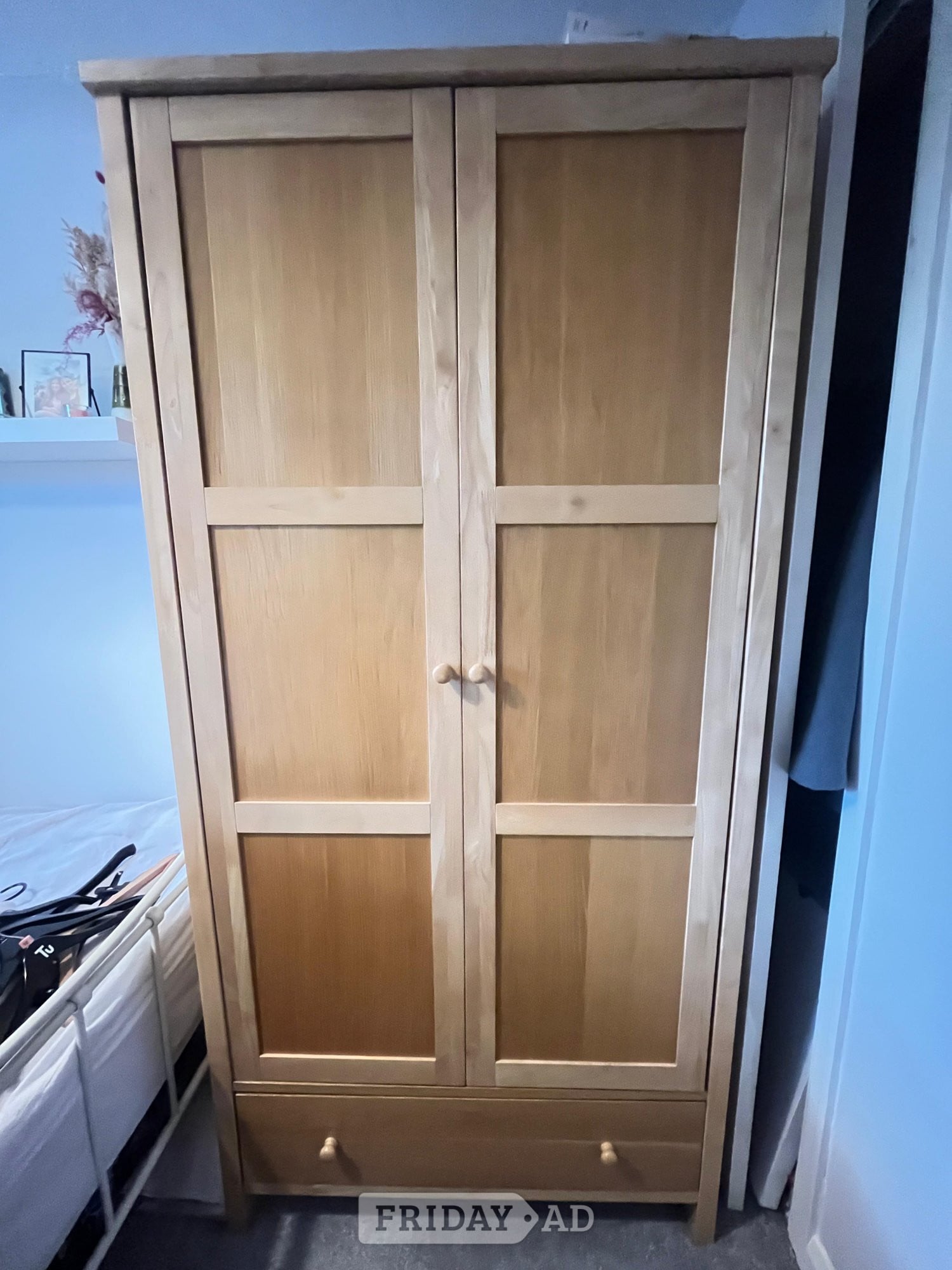 Wardrobe Solid Light Wood