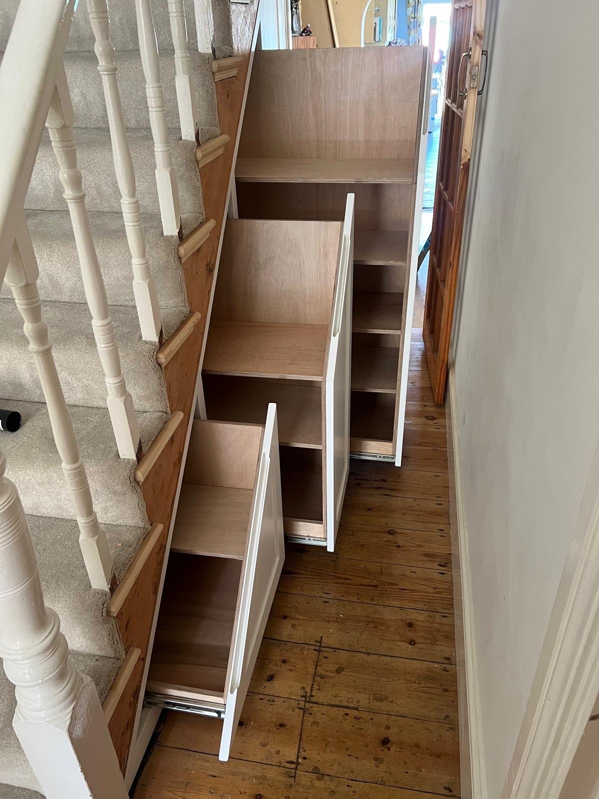 Stunning Bespoke fitted understairs storage unit