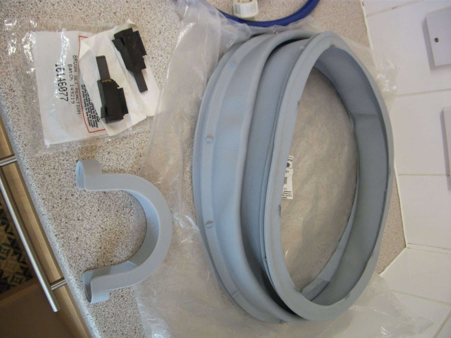 Hotpoint Washing Machine Door Seal (C00201247), hoses, brushes.