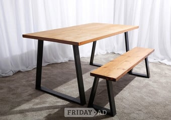 The Hebden Table (8 seater - 180 x 90cms) and 1 Bench Dining Set