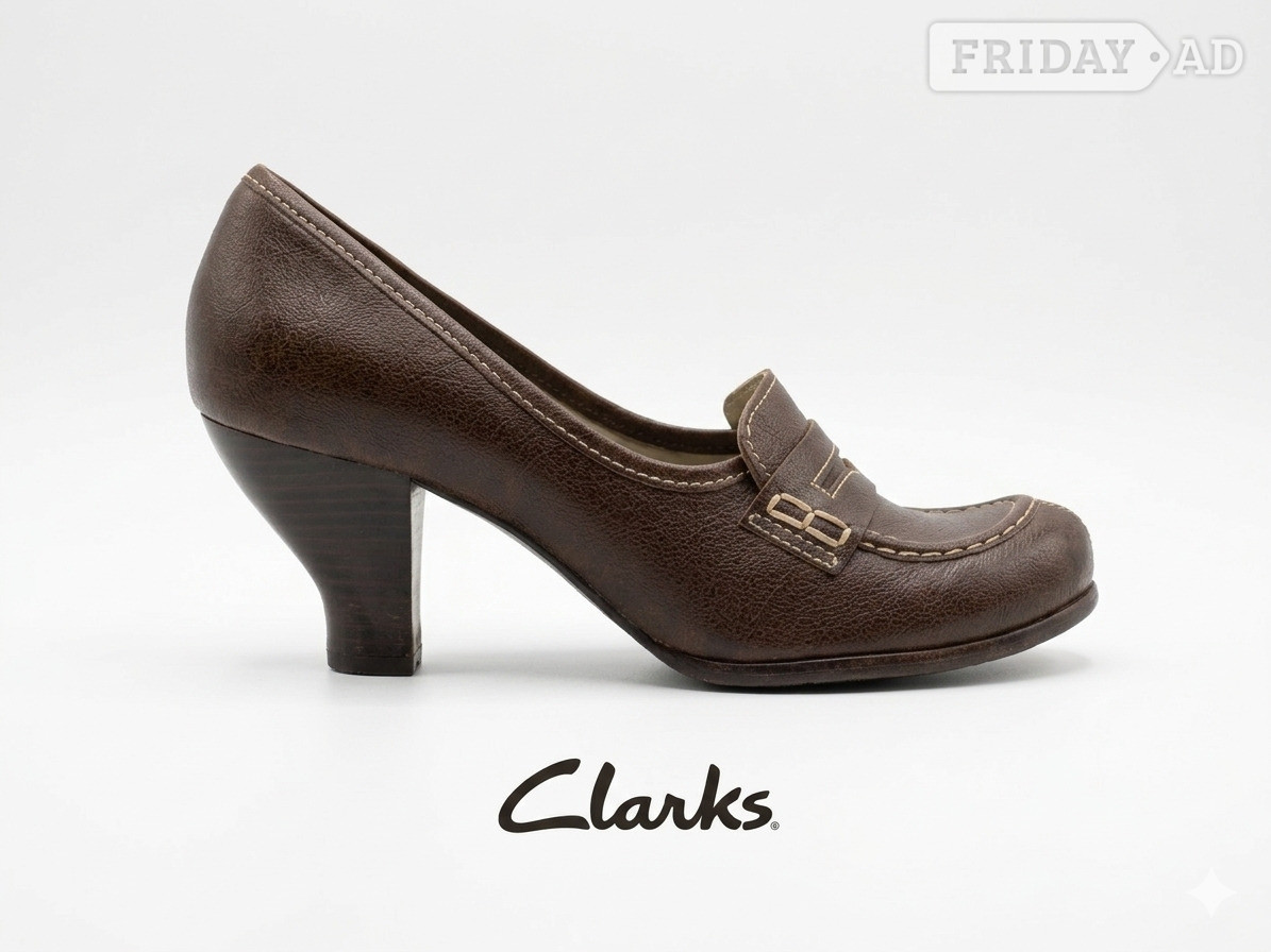 CLARKS Closed Heels Agra Hills Chocolate LEA, UK size 7/ EUR 41 - Clothing, Footwear & Accessories in Peterborough