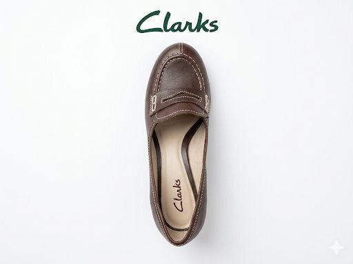 CLARKS Closed Heels Agra Hills Chocolate LEA, UK size 7/ EUR 41