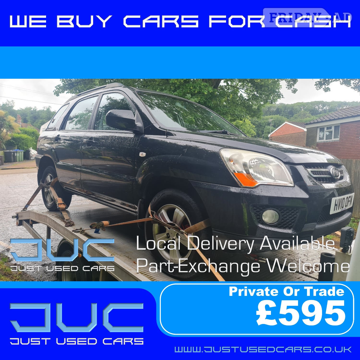 Kia Sportage 2.0 XE CRDI 2WD (Manual Diesel) 10 Reg 2010 73,851 in Lewes