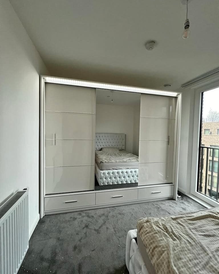 IKEA 255 cm wardrobe with 3 sliding door for sale 