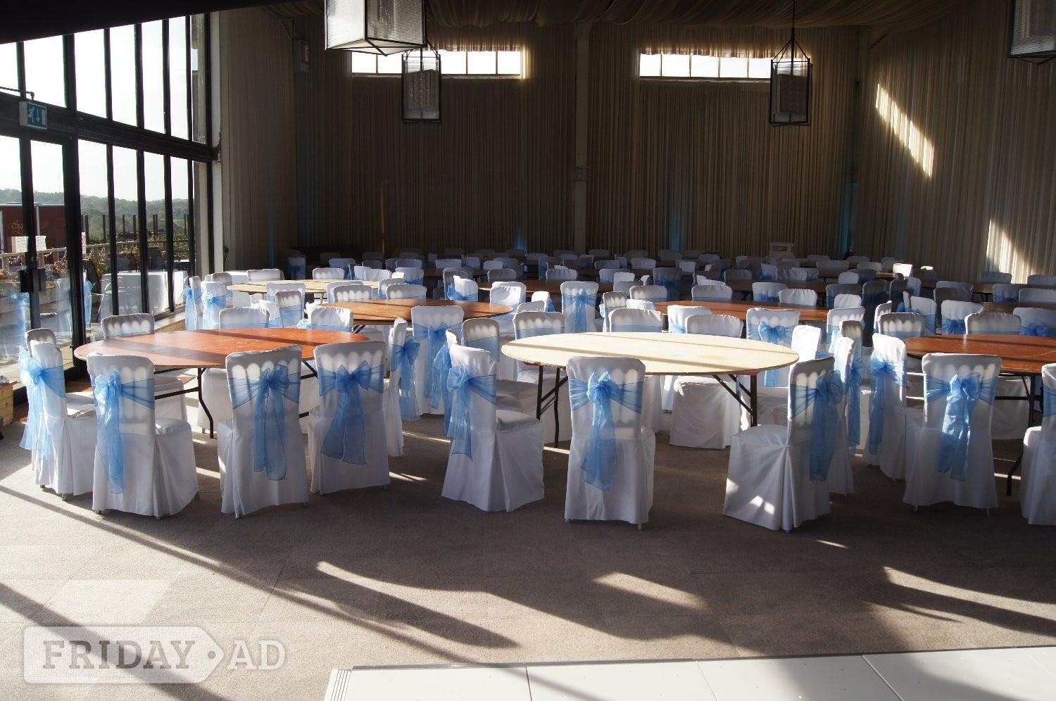 Strong young person for wedding venue maintenance