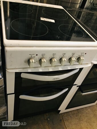 Belling glass top electric cooker 50CM Wide  double oven & grill 