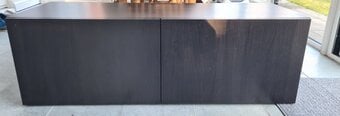 IKEA BESTÅ Black/Brown TV unit with x2 shelves