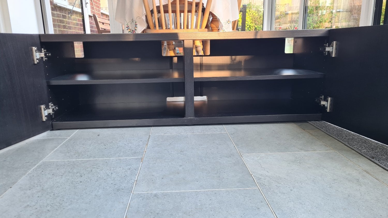 IKEA BESTÅ Black/Brown TV unit with x2 shelves