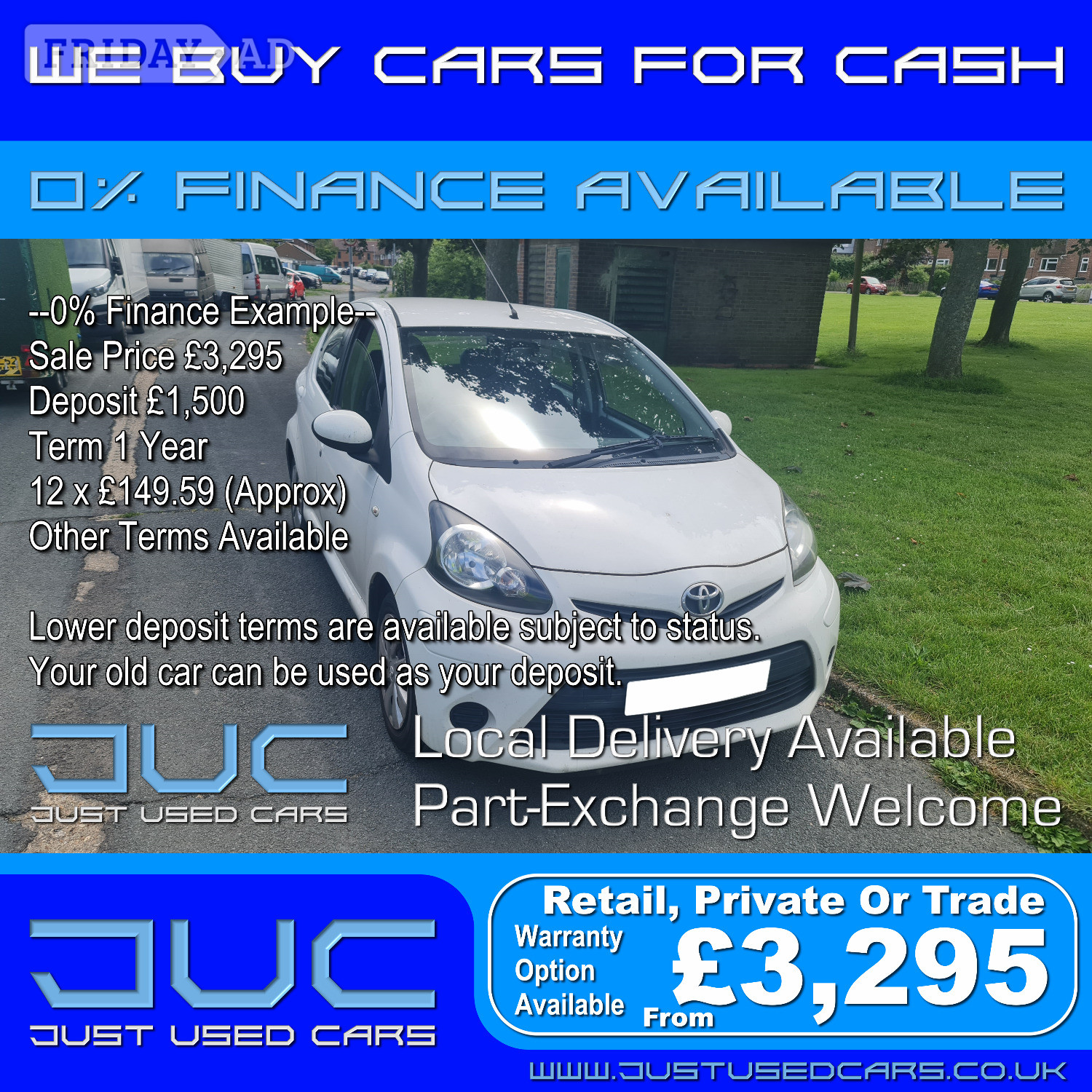 Toyota Aygo 1.0 VVT-I Ice 5D (Manual Petrol) 13 Reg 2013 79,773 in Lewes