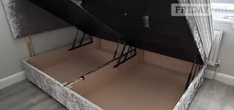 4 FOOT - SIDE LIFT DIVAN OTTOMAN BED WITH 20 INCH HB