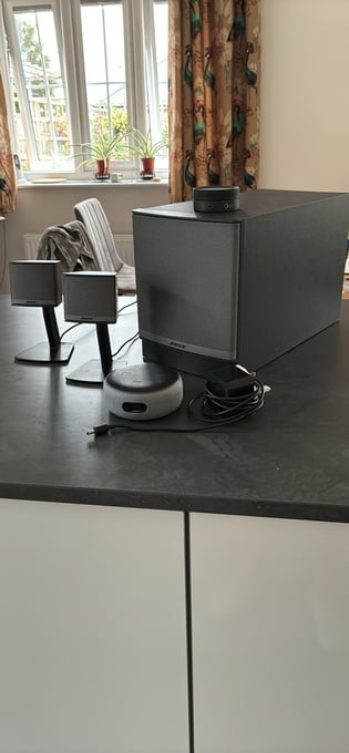  Bose speakers also Alexa dot 
