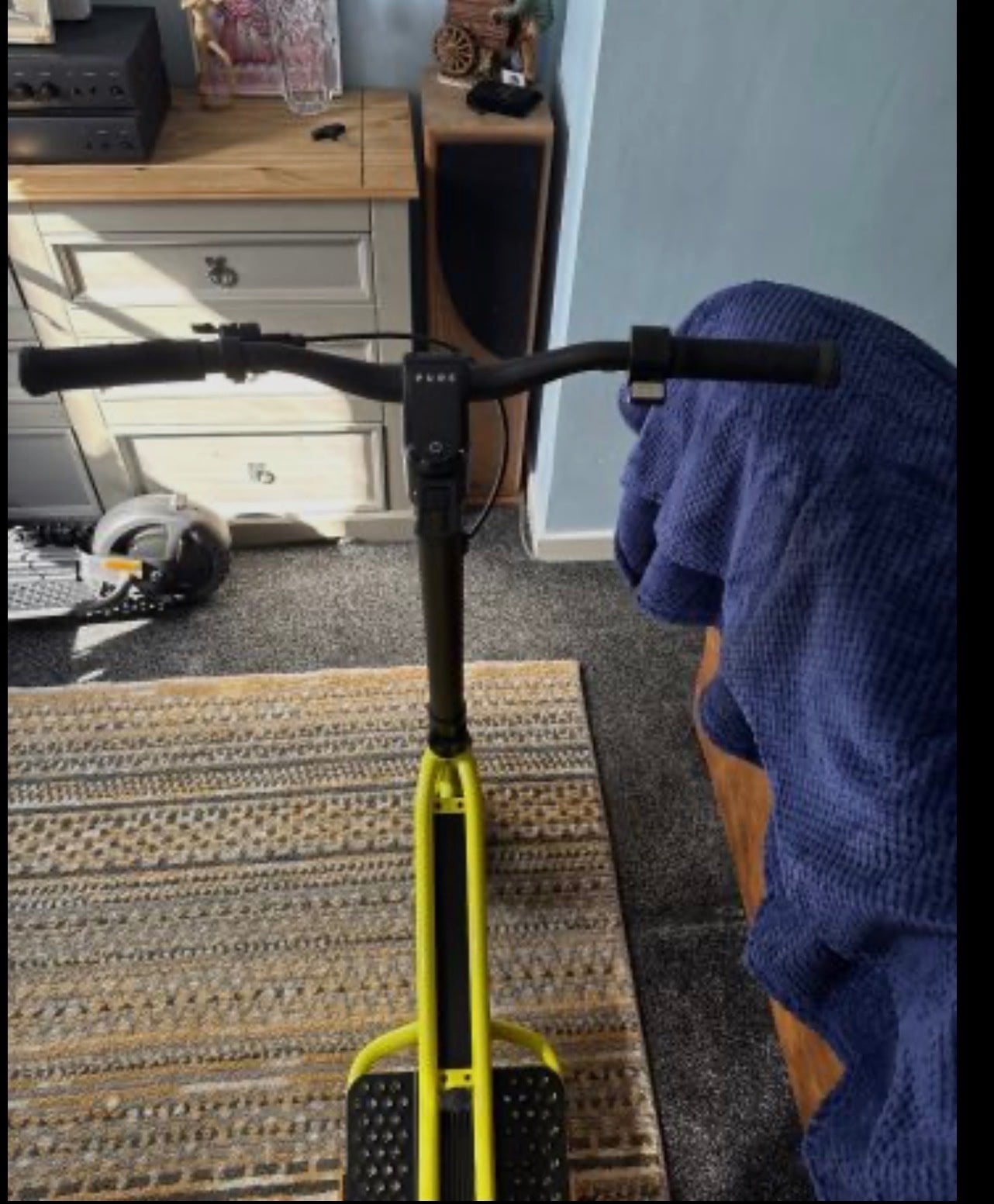 Yellow pure electric scooter 