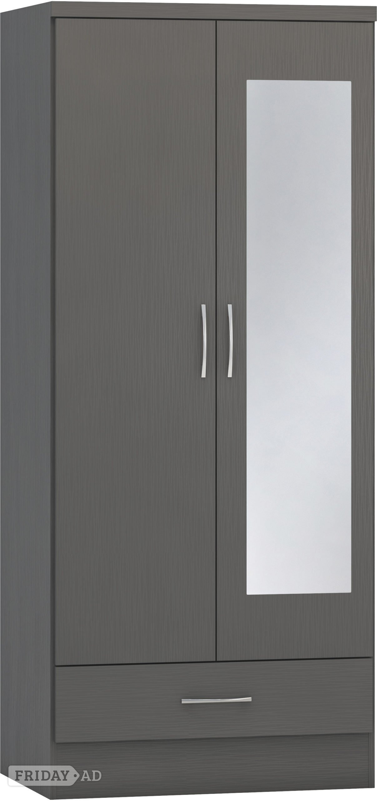 NEVADA 2 DOOR 1 DRAWER WARDROBE AND MIRROR  in Rotherham