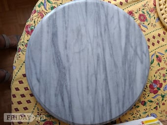 Marble Lazy Susan/ cheese board. 12 inch diameter