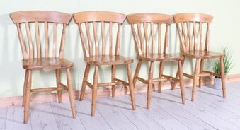 Delivery Options - Solid Beech Traditional Farmhouse Slat Back Ki