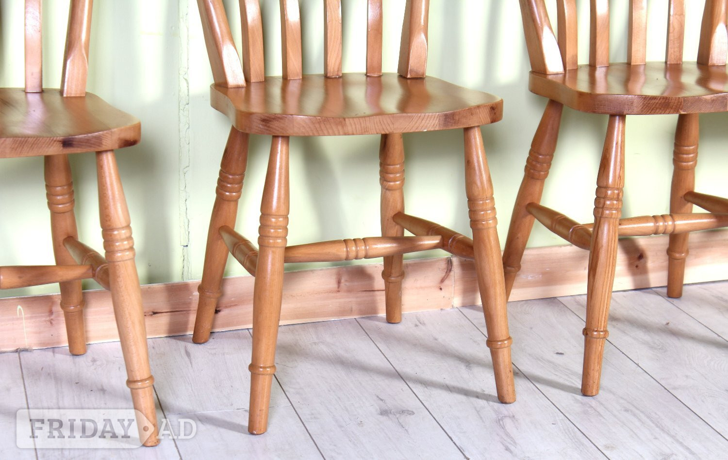 Delivery Options - Solid Beech Traditional Farmhouse Slat Back Ki - Furniture in Hailsham