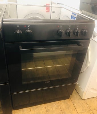 Black bush 60CM Wide Electric cooker with oven and grill 