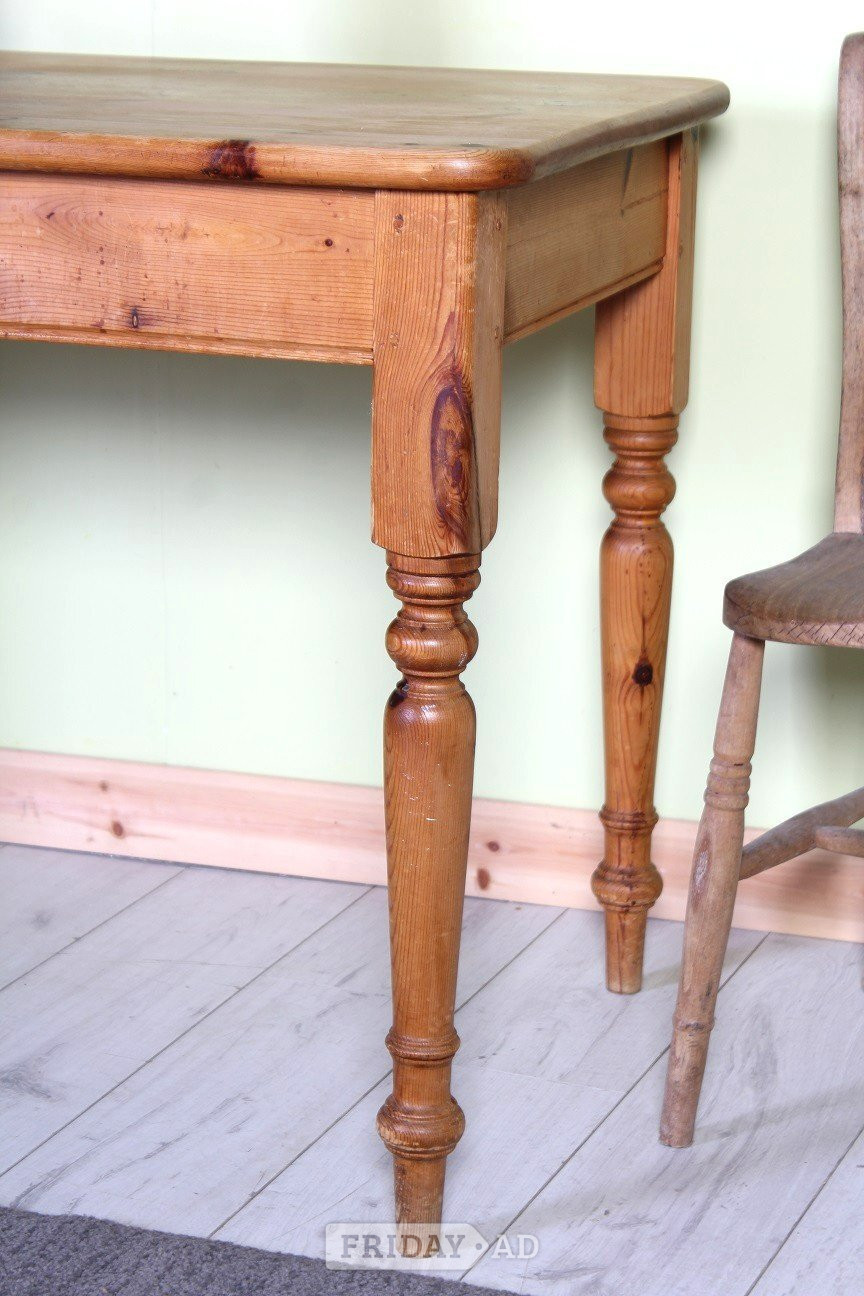 Hailsham Delivery Options - Old Antique Farmhouse Pine Table Waxed