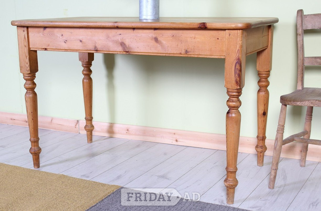 Delivery Options - Old Antique Farmhouse Pine Table Waxed - Furniture in Hailsham