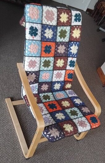 Armchair/easy Chair Newly Re-Upholstered