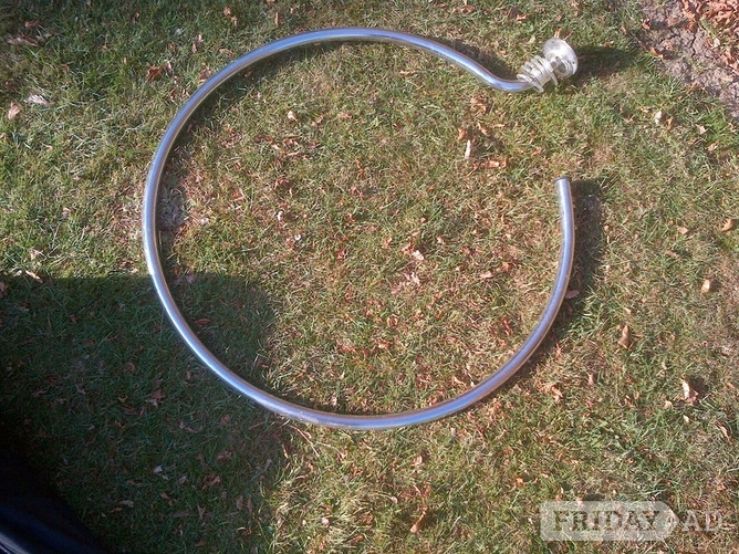 Chrome  circular shower curtain rail in Whyteleafe