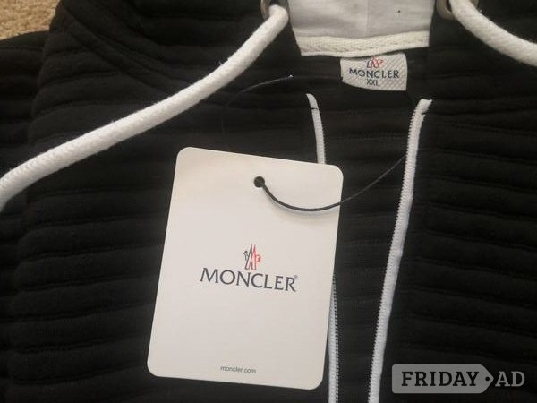 Lewisham MONCLER Embroidered Zip Up Hooded Cotton Sweatshirt. Brand new!