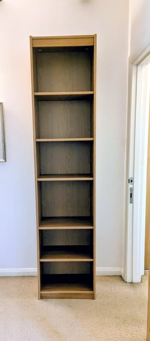 John Lewis Tall Oak Veneer Bookshelf