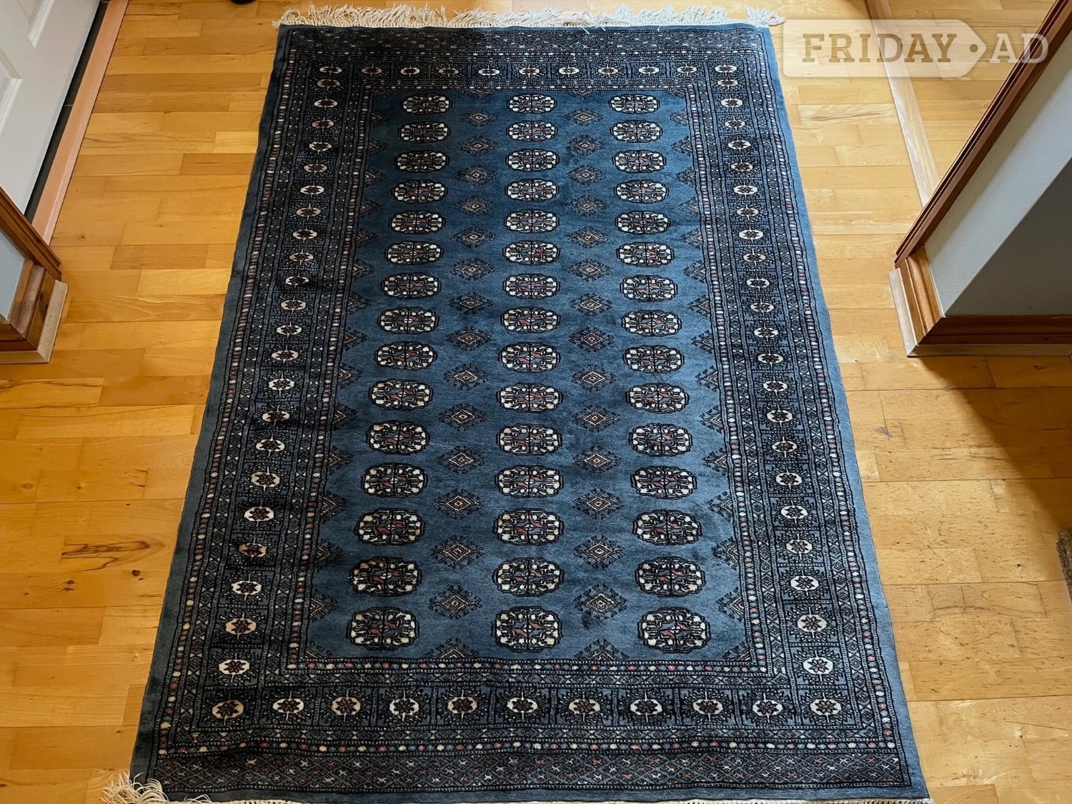 Bokhara Design Rug in Blue in Wokingham