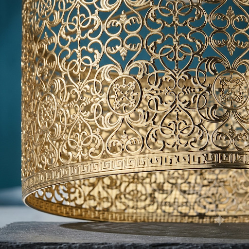 Ornate Moroccan Style Decorated Metal Pendant Light shade
