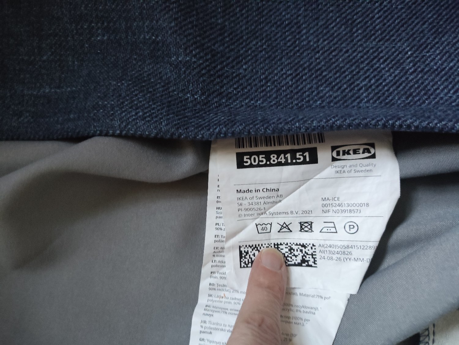 IKEA Kilanda single armchair/sofa cover dark blue - Furniture in Weston-Super-Mare