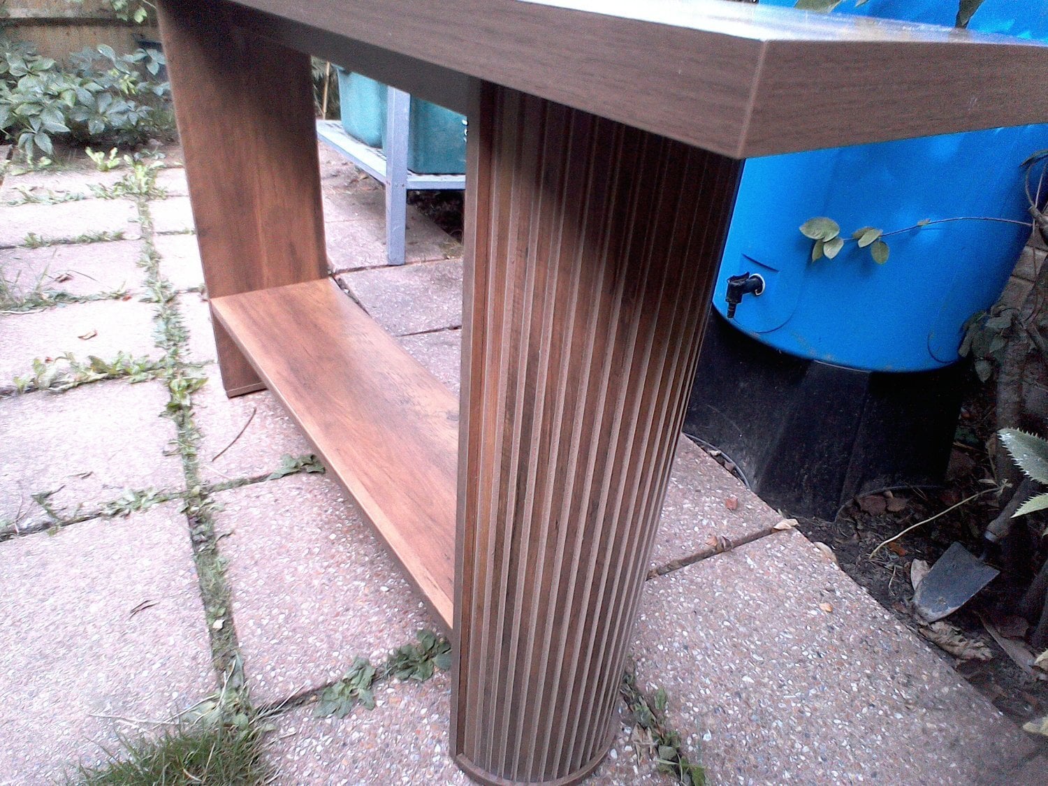 Console Table. Laminated engineered wood with shelf under. 