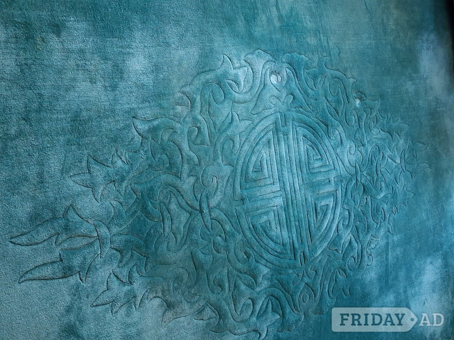 Chinese carpet teal blue in Bexhill-On-Sea