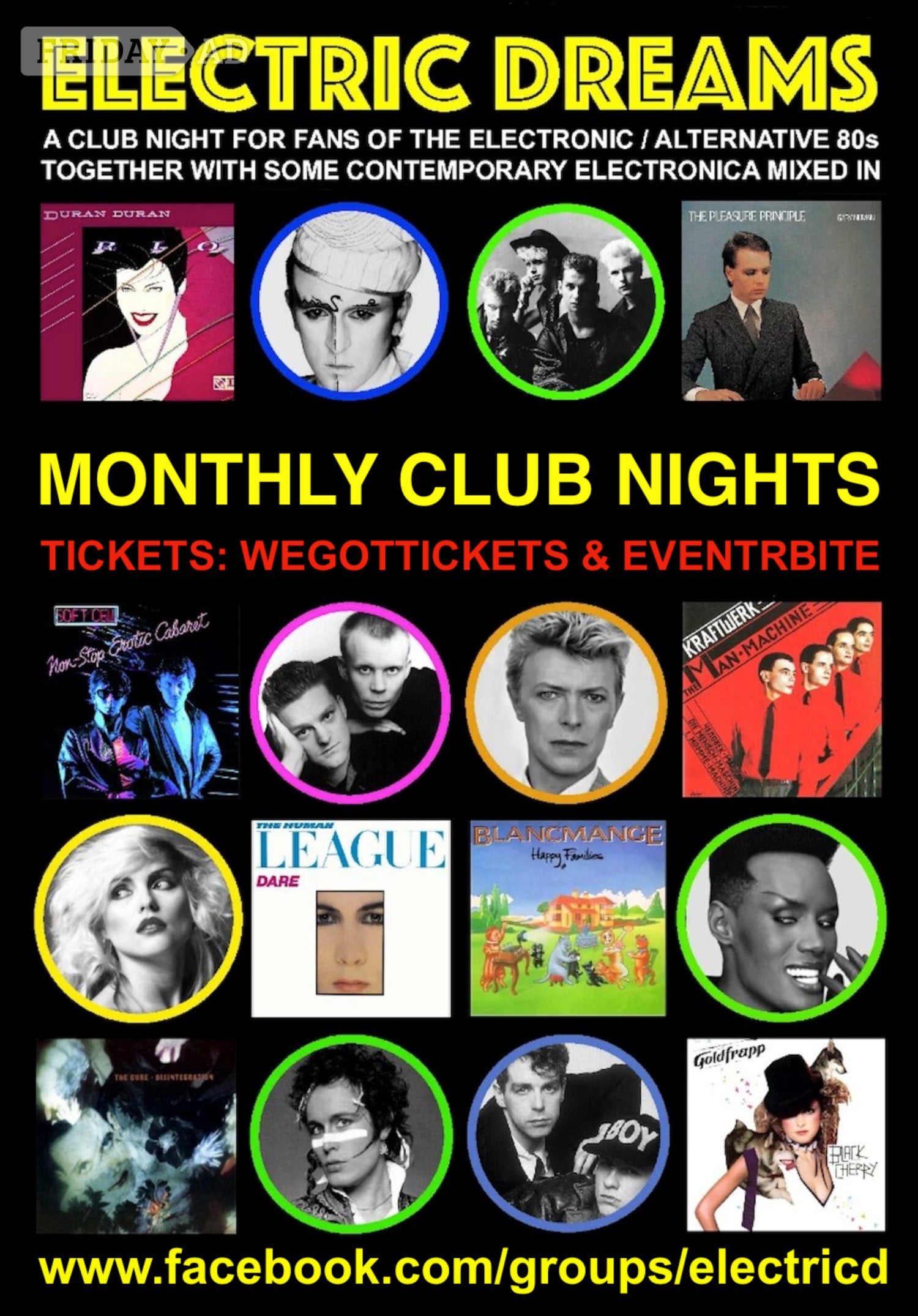 ELECTRIC DREAMS (80s electronic/alternative club)