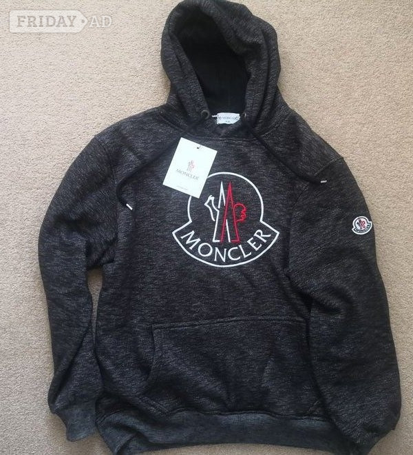 MONCLER Embroidered Hooded Cotton Sweatshirt. Brand new, unused.