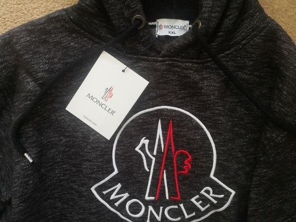 London MONCLER Embroidered Hooded Cotton Sweatshirt. Brand new, unused.