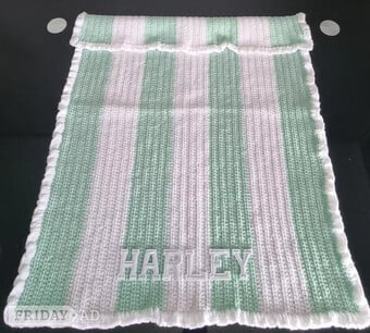 Crochet Baby Blanket, Personalised