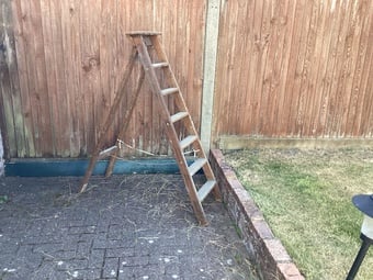 Vintage wooden step ladder