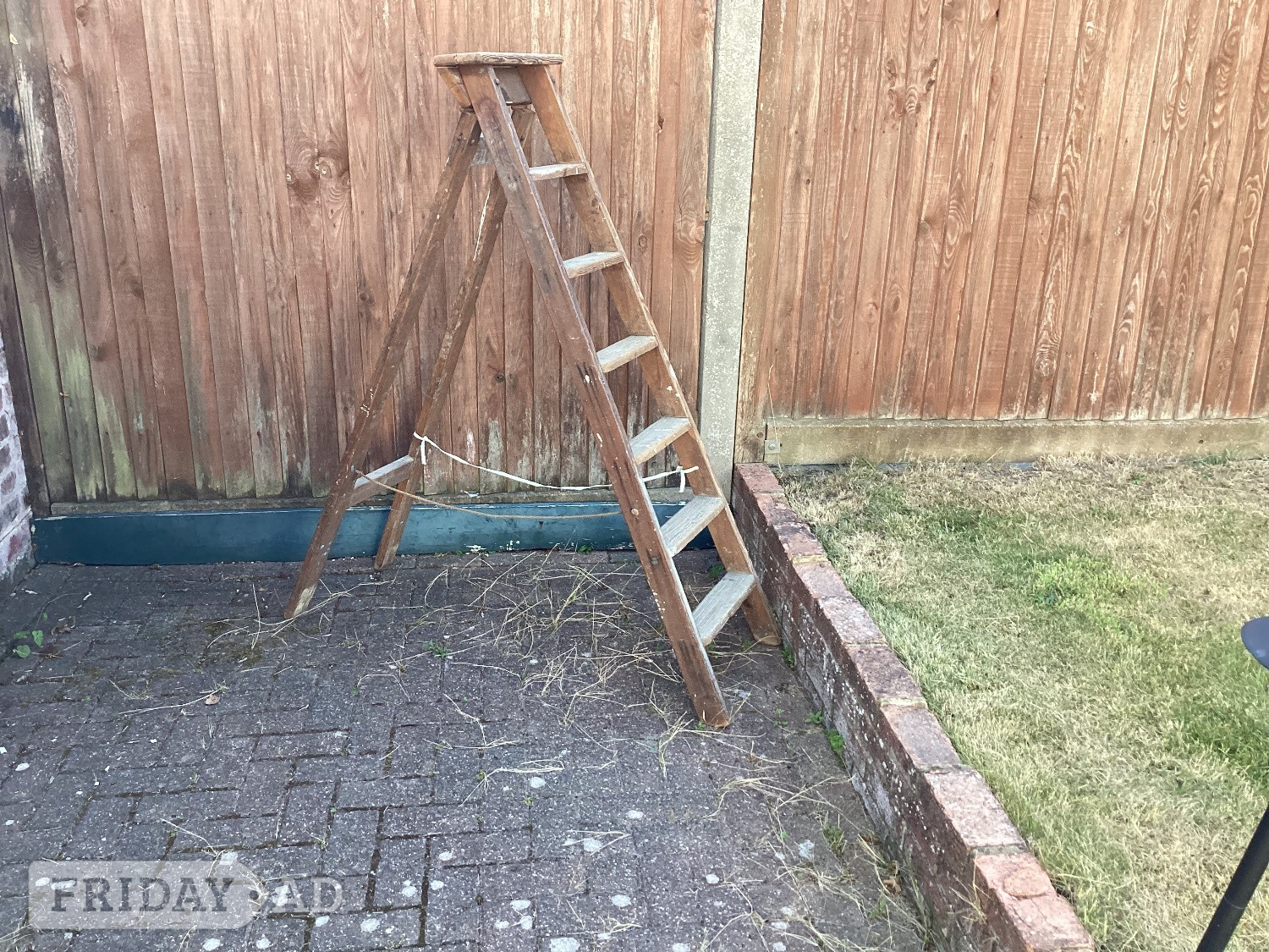 Vintage wooden step ladder