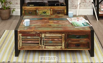 Brand new and unused stylish coffee table (reclaimed wood)