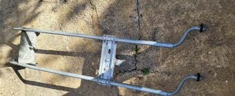 Spare wheel carrier for Alko chassis.