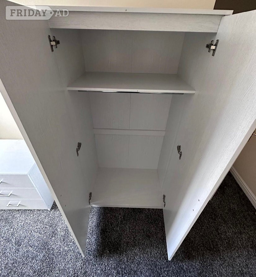 PANAMA 2 DOOR SET - WHITE FULLY ASSEMBLED