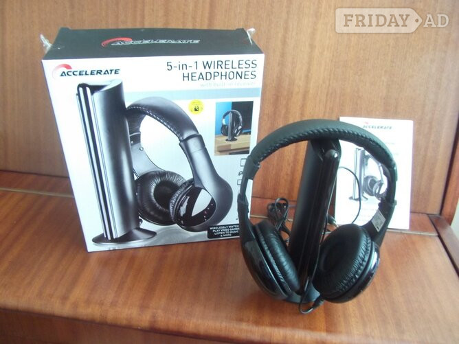 ACCELERATE 5-IN-1 WIRELESS HEADPHONES WITH BUILT IN RECEIVER in Cheltenham