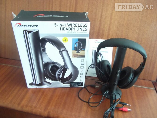 ACCELERATE 5-IN-1 WIRELESS HEADPHONES WITH BUILT IN RECEIVER